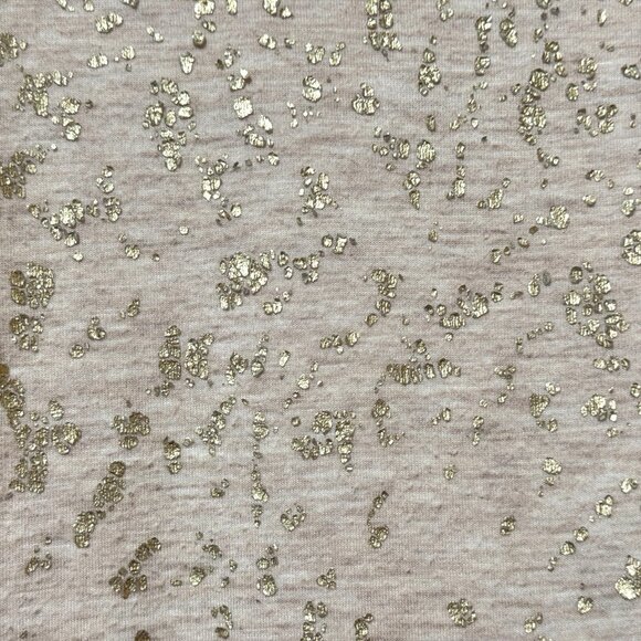 Tunic Shirt with Side Ruching/Back Keyhole, Abstract Sparkles, Heathered Oatmeal - Picture 12 of 15